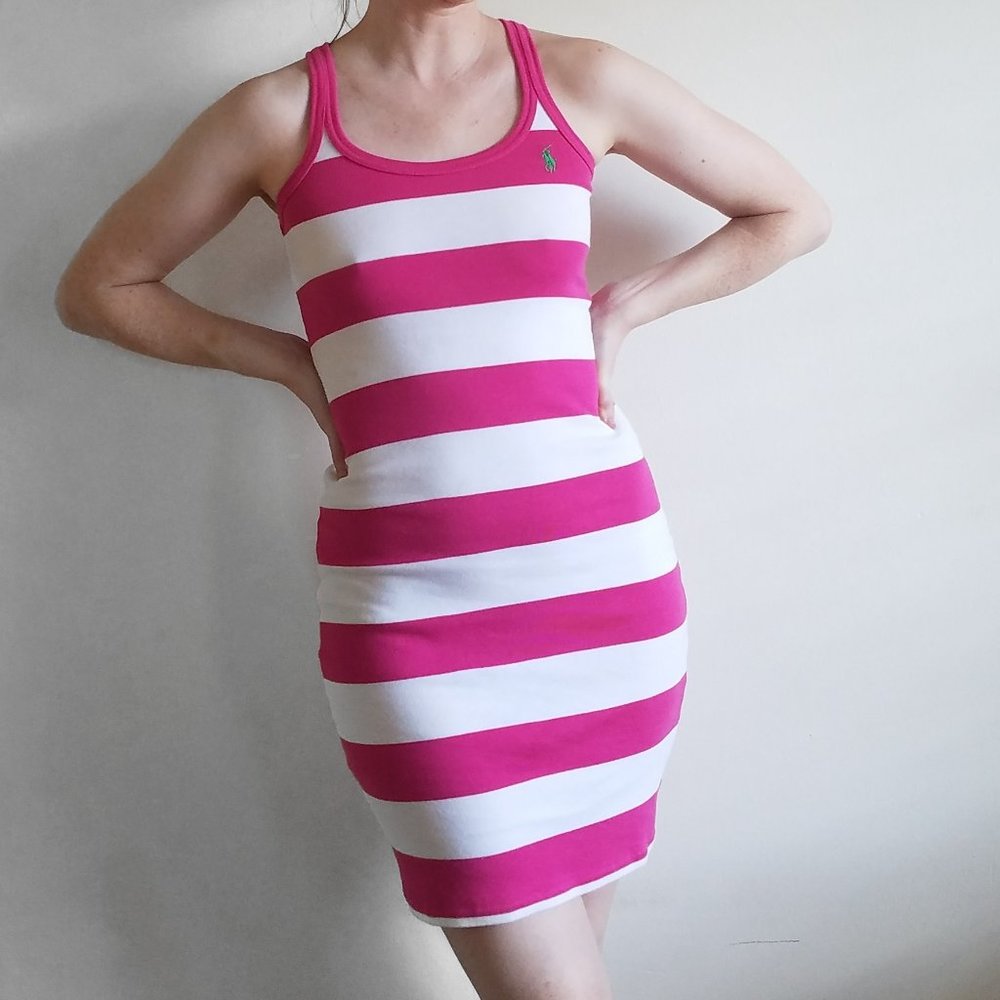 Ralph Lauren Sport Sleeveless Striped Cotton Dress
